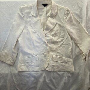 Reitmans Ivory Linen Blend Blazer Jacket | Size 9 / Medium
